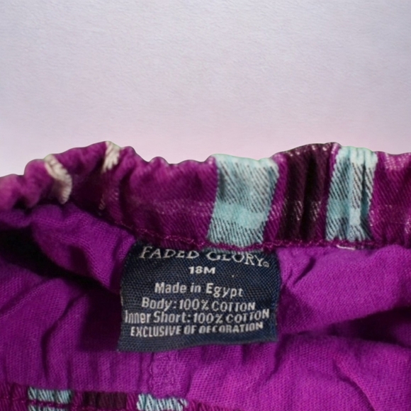 Faded Glory Purple and Teal Plaid Skirt Size 18 Months - Picture 3 of 3